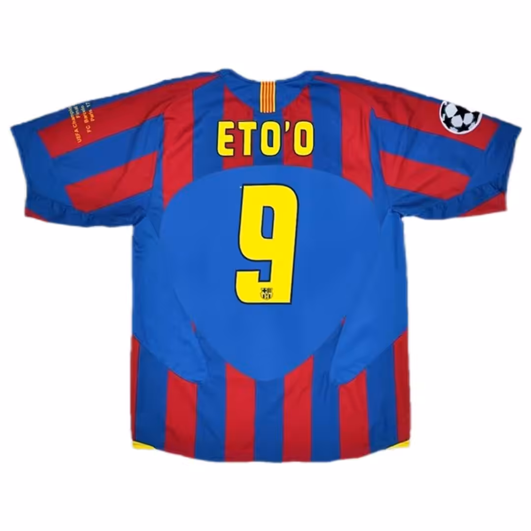 ETO’O #9 Retro Barcelona UCL Final Home Jersey 2005/06