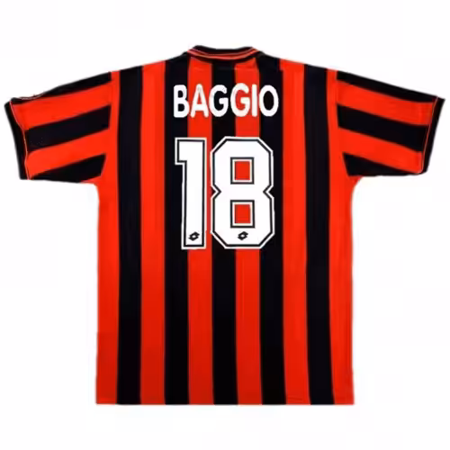 BAGGIO #18 Retro AC Milan Home Jersey 1996/97