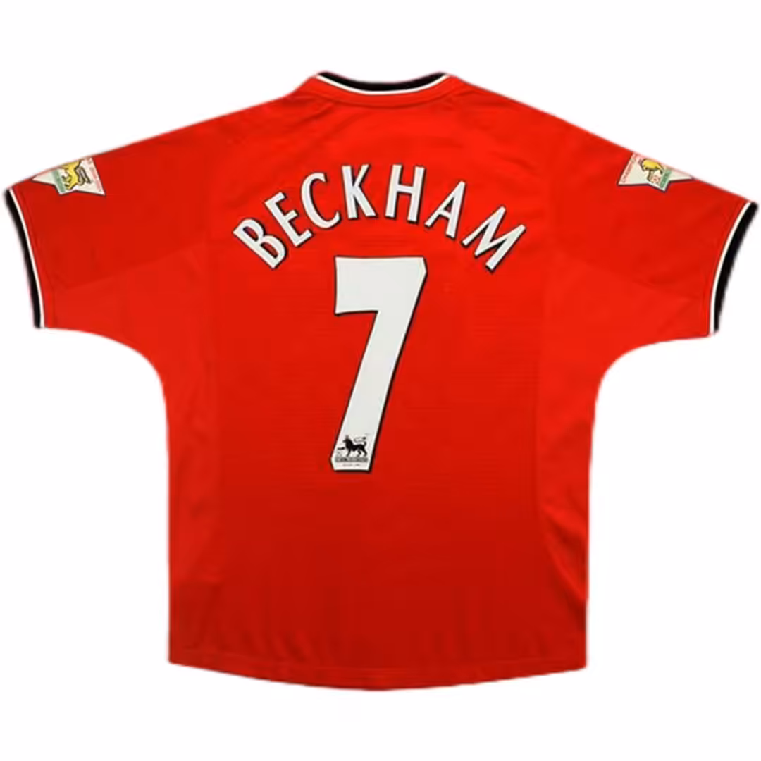 BECKHAM #7 Retro Manchester United Home Jersey 2000/02