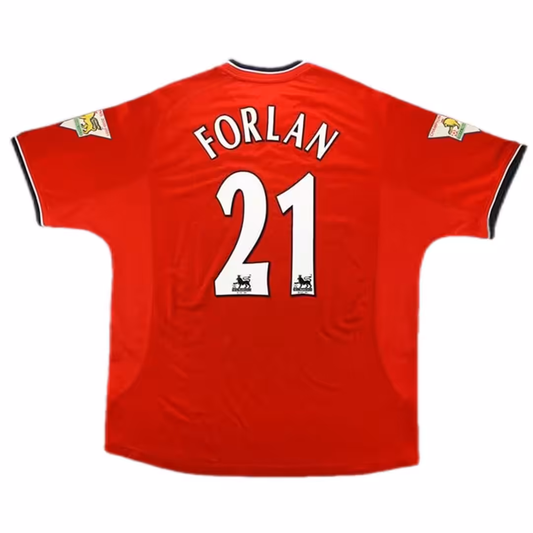 FORLAN #21 Retro Manchester United Home Jersey 2000/02