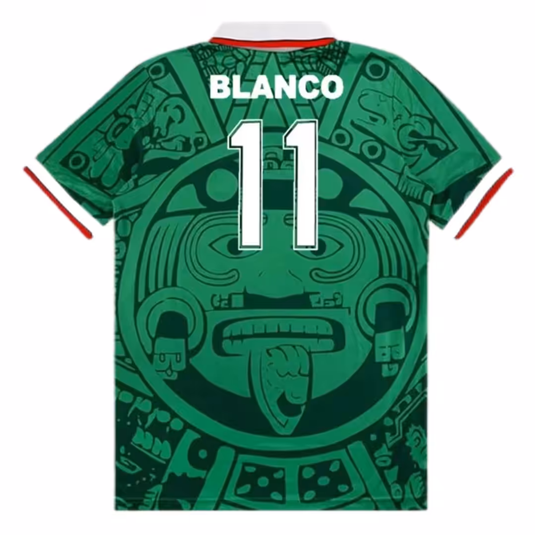 BLANCO #11 Retro Mexico Home Jersey World Cup 1998