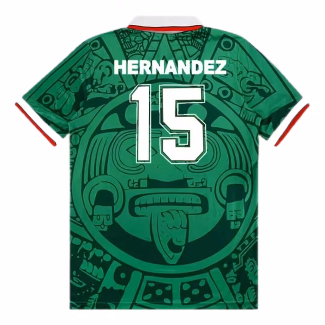 HERNANDEZ #15 Retro Mexico Home Jersey World Cup 1998
