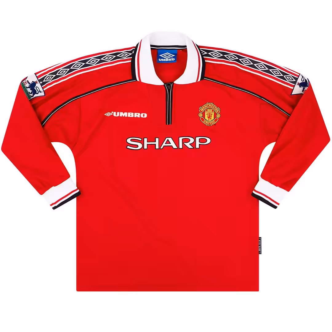 Retro Manchester United Home Long Sleeve Jersey 1998/00