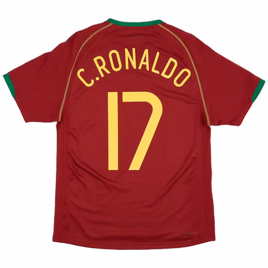 C.RONALDO #17 Retro Portugal Home Jersey World Cup 2006