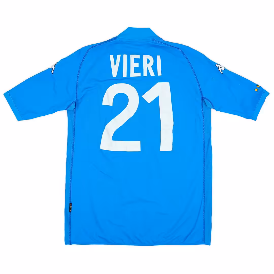 VIERI #21 Retro Italy Home Jersey World Cup 2002