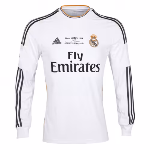 Retro Real Madrid UCL Final Home Long Sleeve Jersey 2013/14