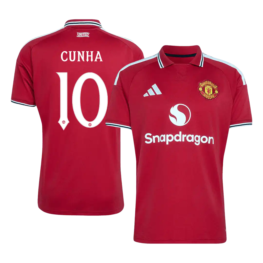 CUNHA #10 Manchester United Home Jersey 2026/27 – UCL Font