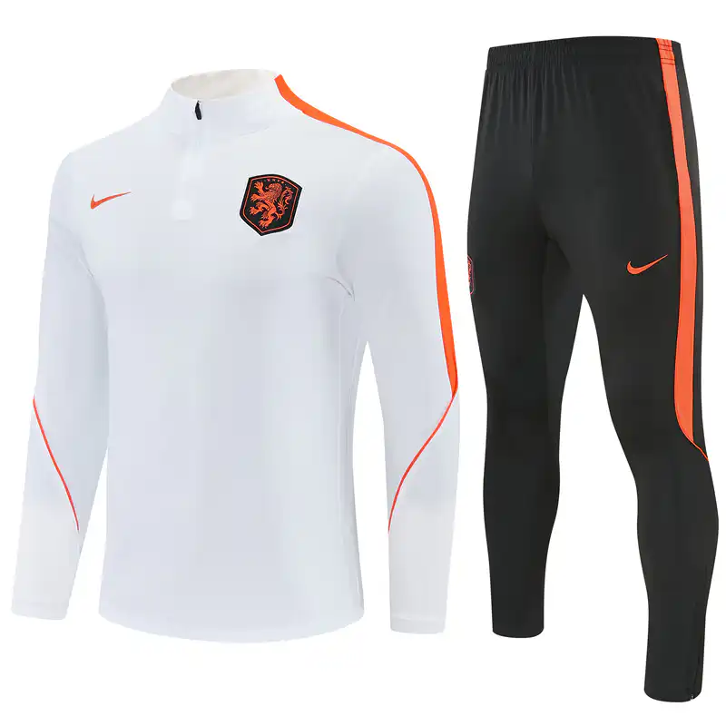 Netherlands 1/4 Zipper Sweat Kit(Top+Pants) White 2026