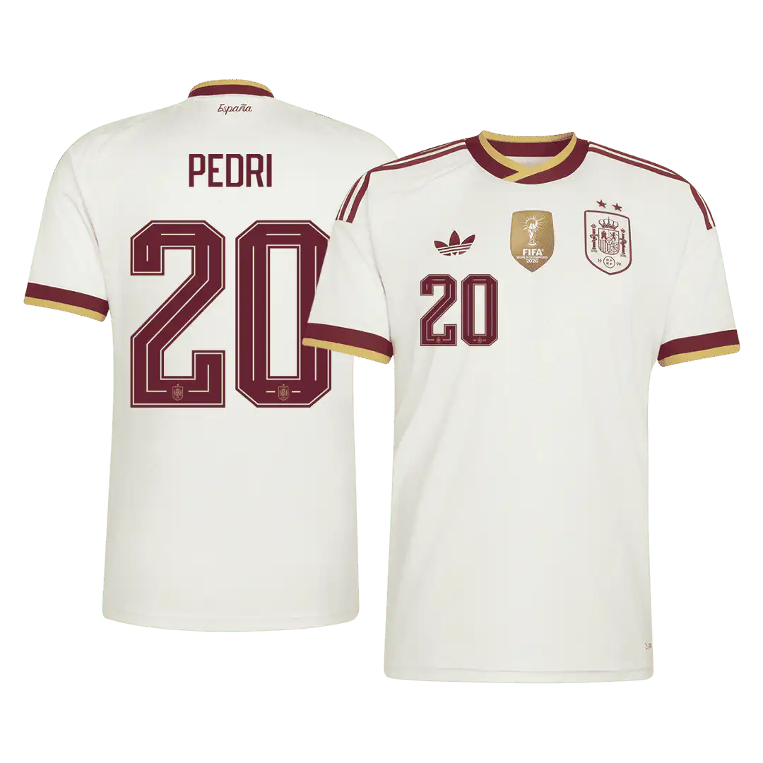 PEDRI #20 Spain Away 2 Star Jersey World Cup 2026