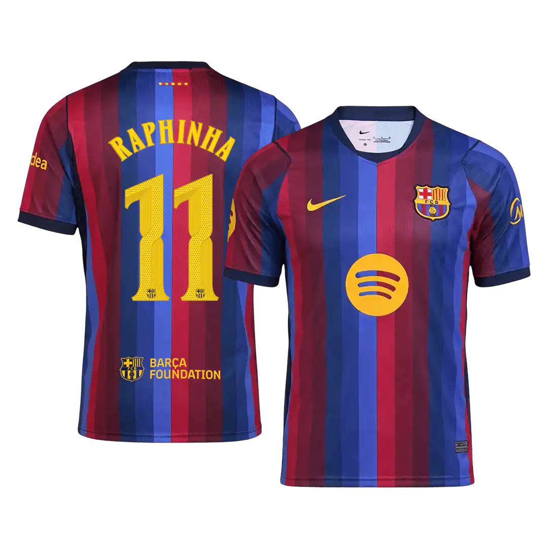 RAPHINHA #11 Barcelona Home Jersey 2026/27 – UCL Font