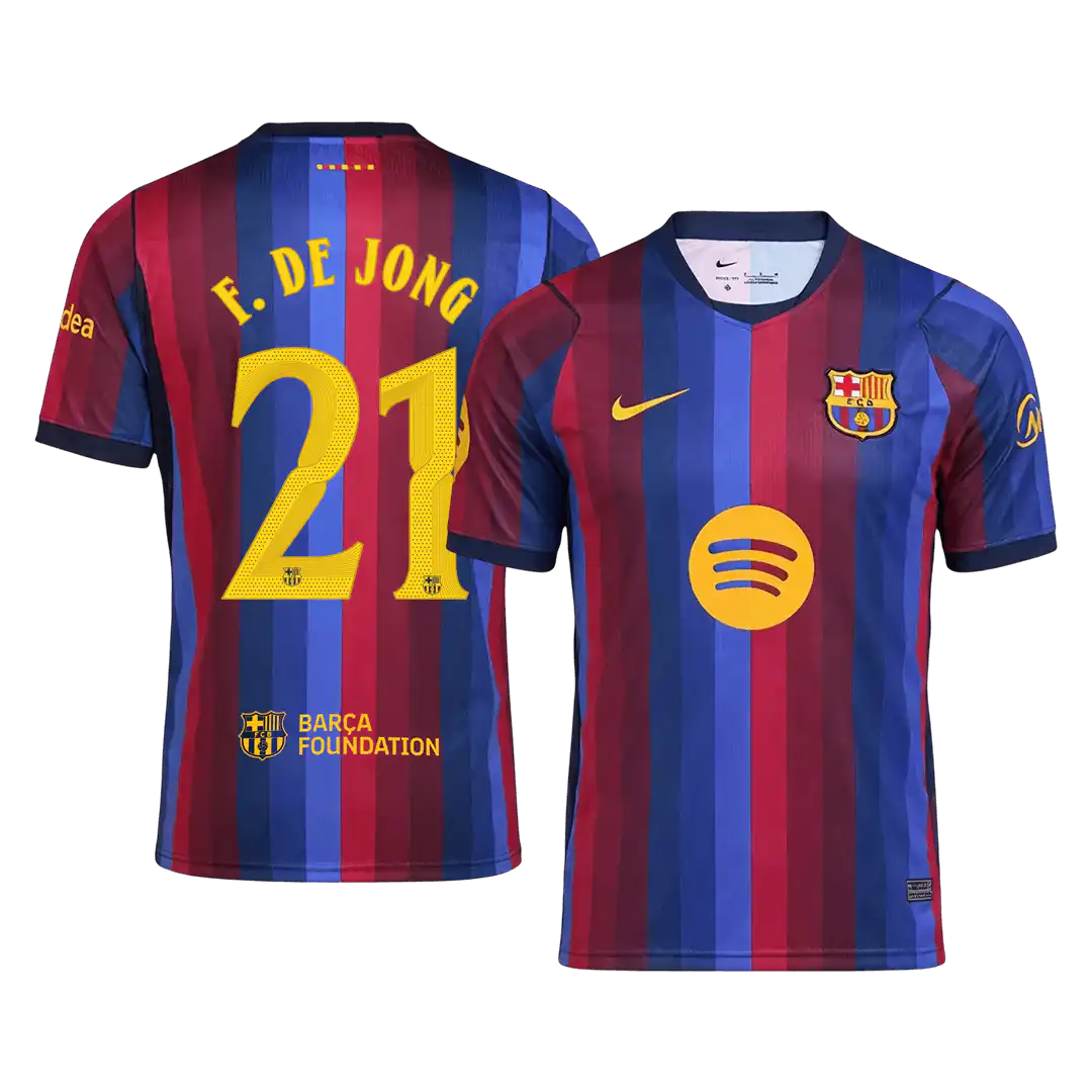 F. DE JONG #21 Barcelona Home Jersey 2026/27 – UCL Font