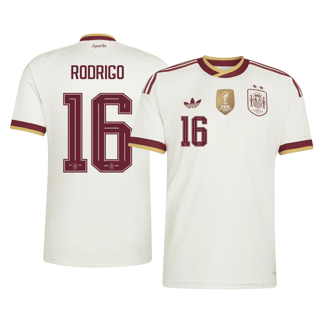 RODRIGO #16 Spain Away 2 Star Jersey World Cup 2026