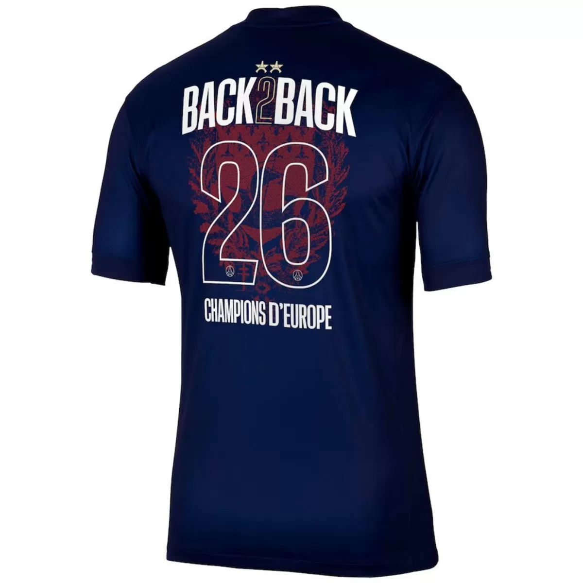 Champions of Europe #26 PSG Home Jersey 2025/26 – 2 Stars