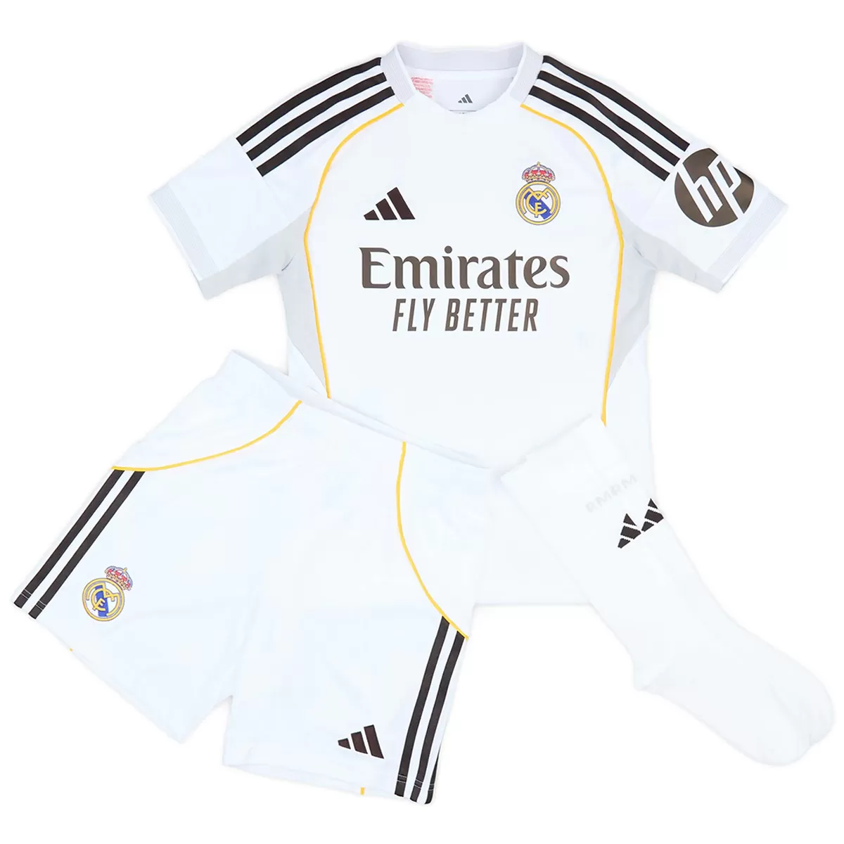 Kids Real Madrid Home Jersey Full Kit 2025/26