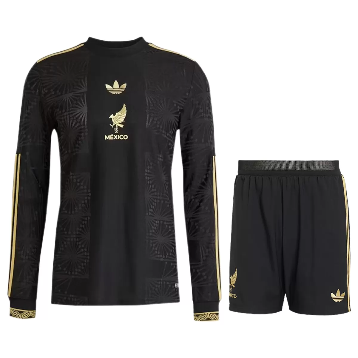 Mexico Third Long Sleeve Jersey Kit Gold Cup Player Version 2025