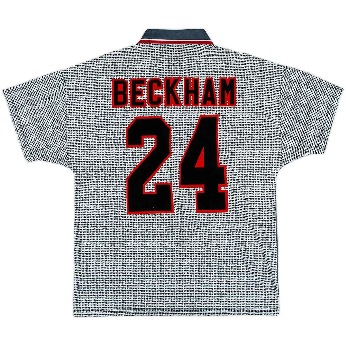 Beckham #24 Retro Manchester United Away Jersey 1995/96