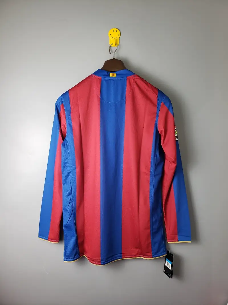 2007-2008 Barcelona Long Sleeve Jersey retro kit - 图片 9