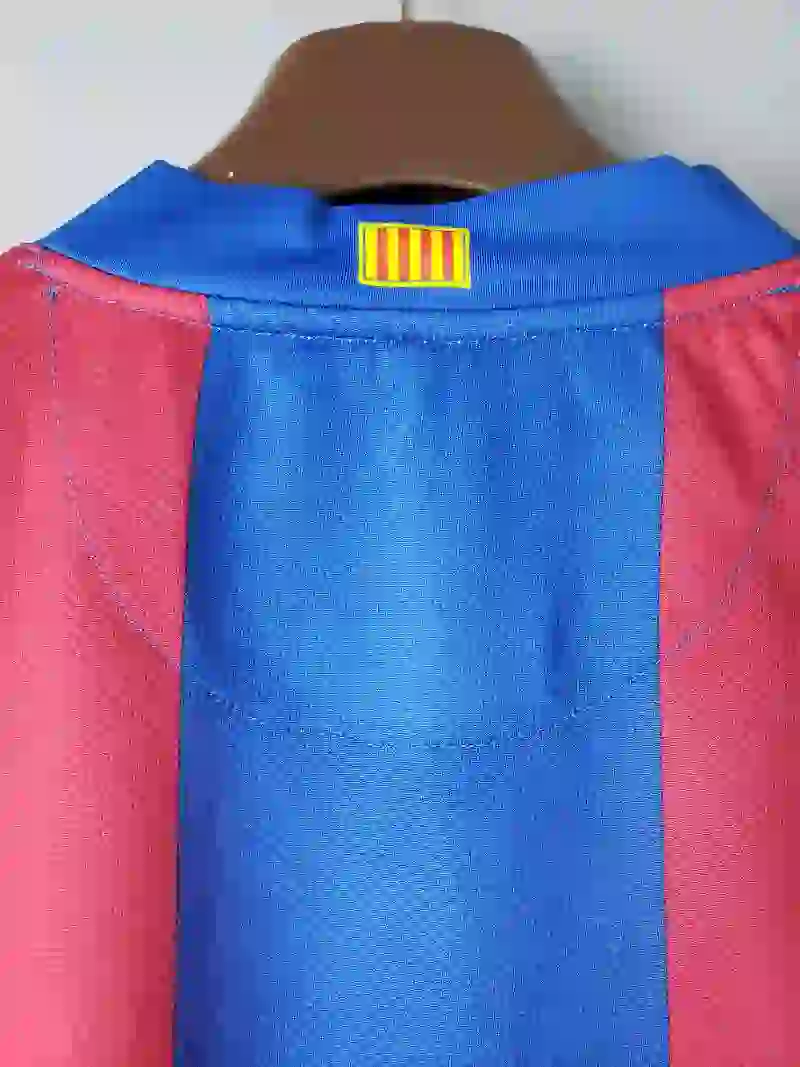 2007-2008 Barcelona Long Sleeve Jersey retro kit - 图片 8
