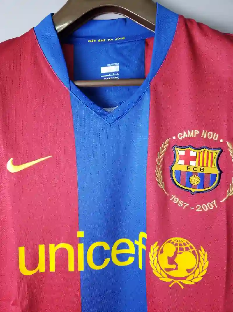 2007-2008 Barcelona Long Sleeve Jersey retro kit - 图片 7