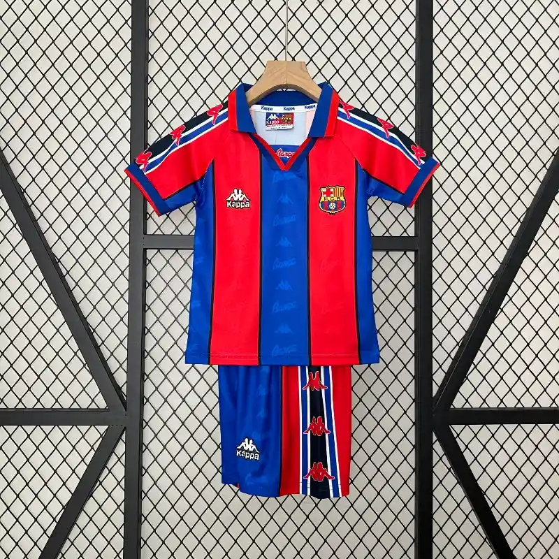 1995-1997 Kids Barcelona Jersey retro kit
