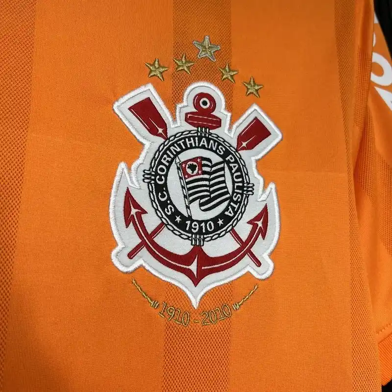 2010 Corinthians Orange Soccer retro kit - 图片 3