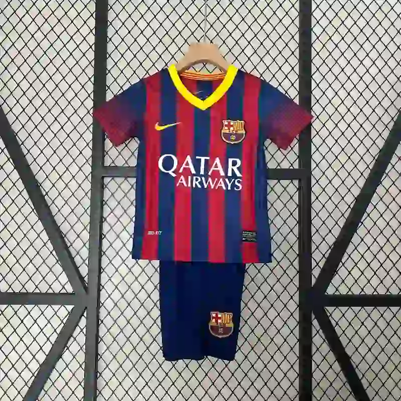 2013-2014 Kids Barcelona Jersey retro kit
