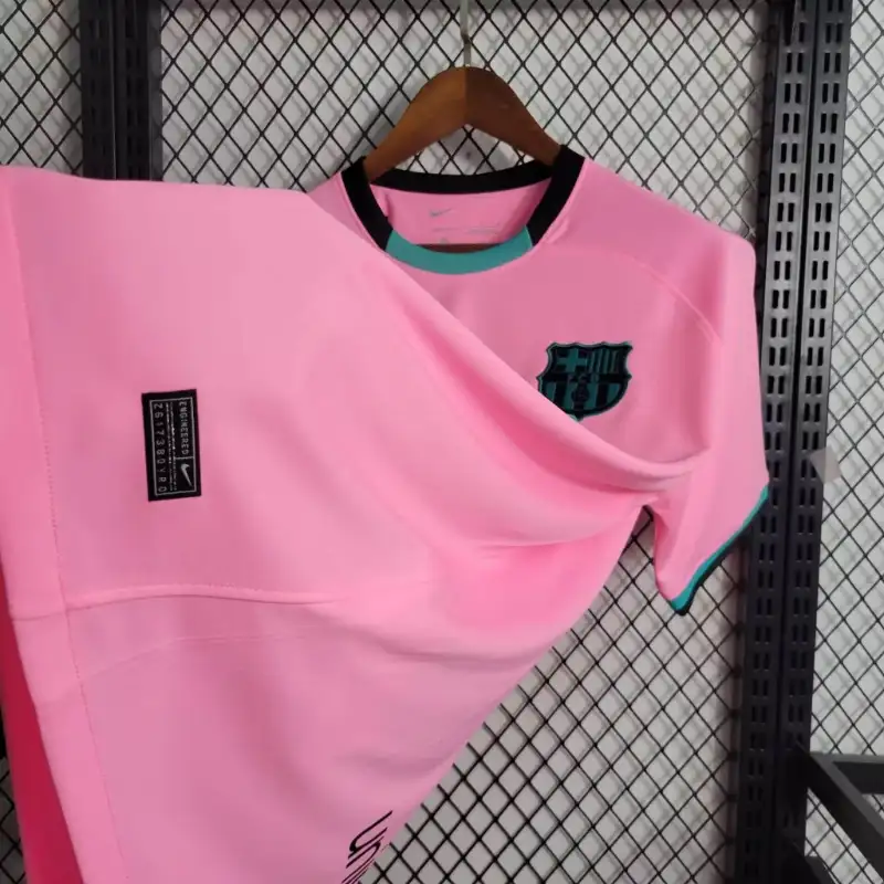 2020-2021 Barcelona Pink Soccer retro kit - 图片 6