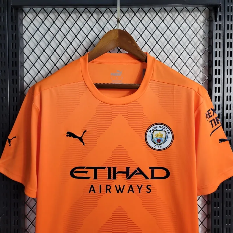 2022-2023 Goalkeeper Manchester City Orange Soccer retro kit - 图片 6
