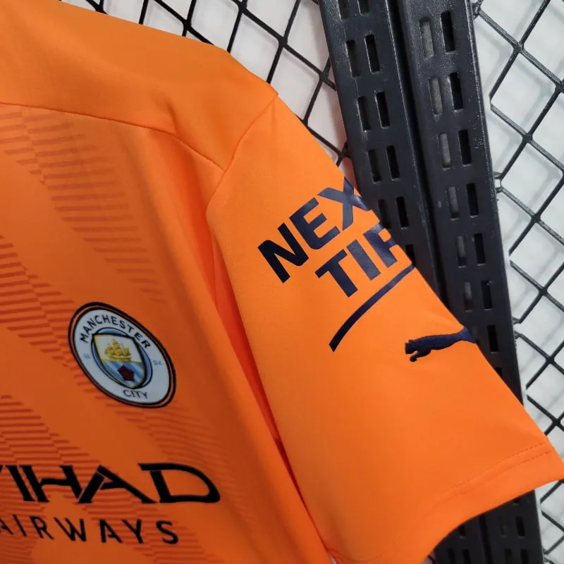 2022-2023 Goalkeeper Manchester City Orange Soccer retro kit - 图片 5
