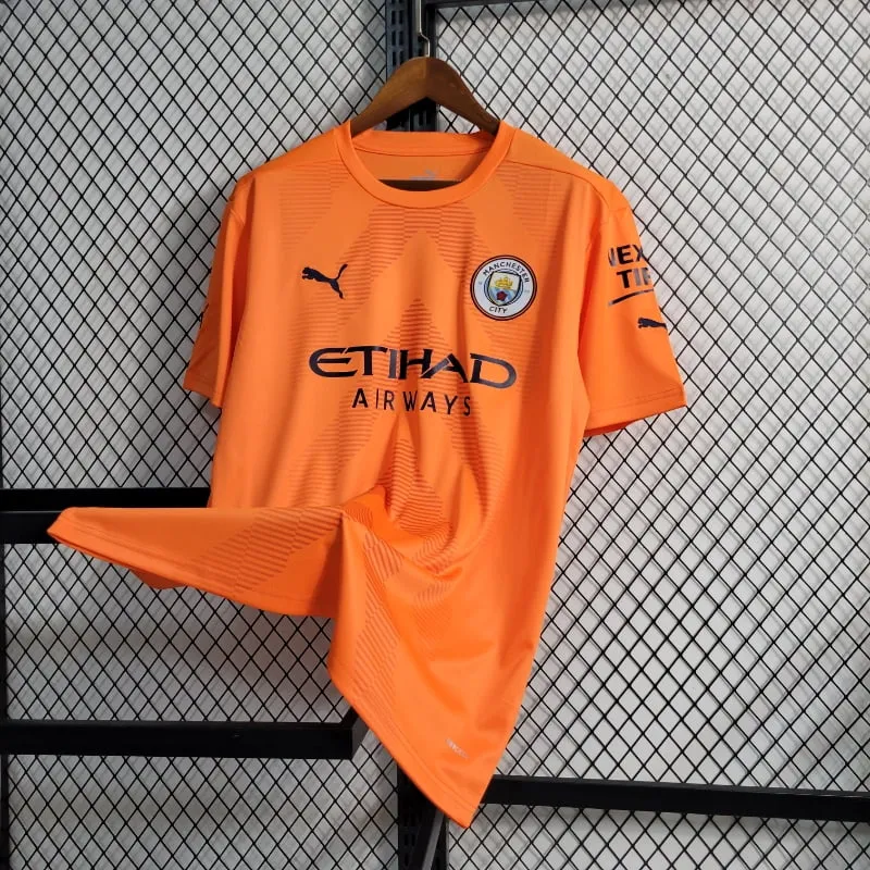 2022-2023 Goalkeeper Manchester City Orange Soccer retro kit - 图片 7