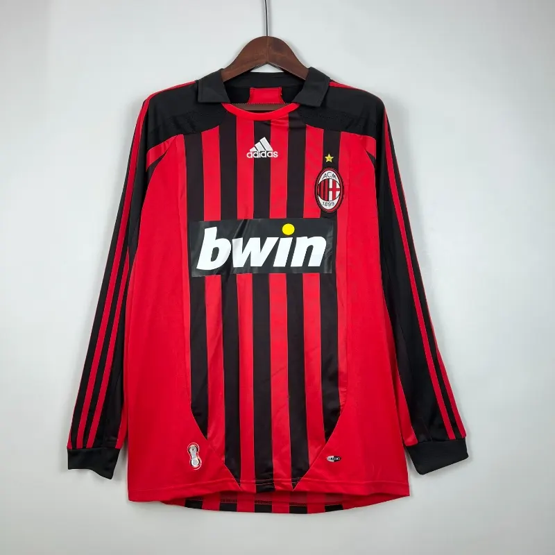 2007-2008 Long Sleeve AC Milan Jersey retro kit