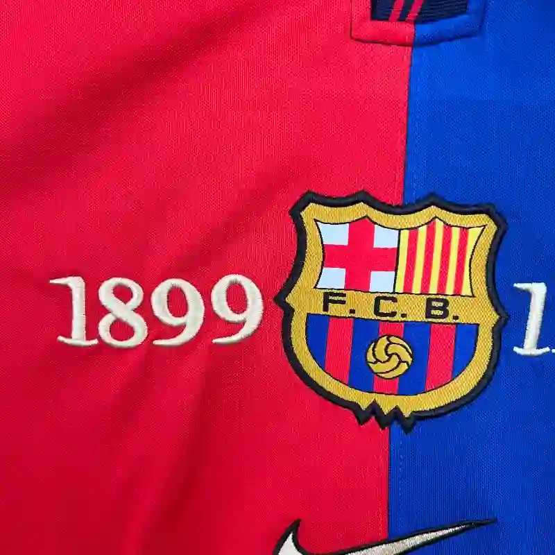 Barcelona Long Sleeve Parana 100th Anniversary Soccer retro kit - 图片 3