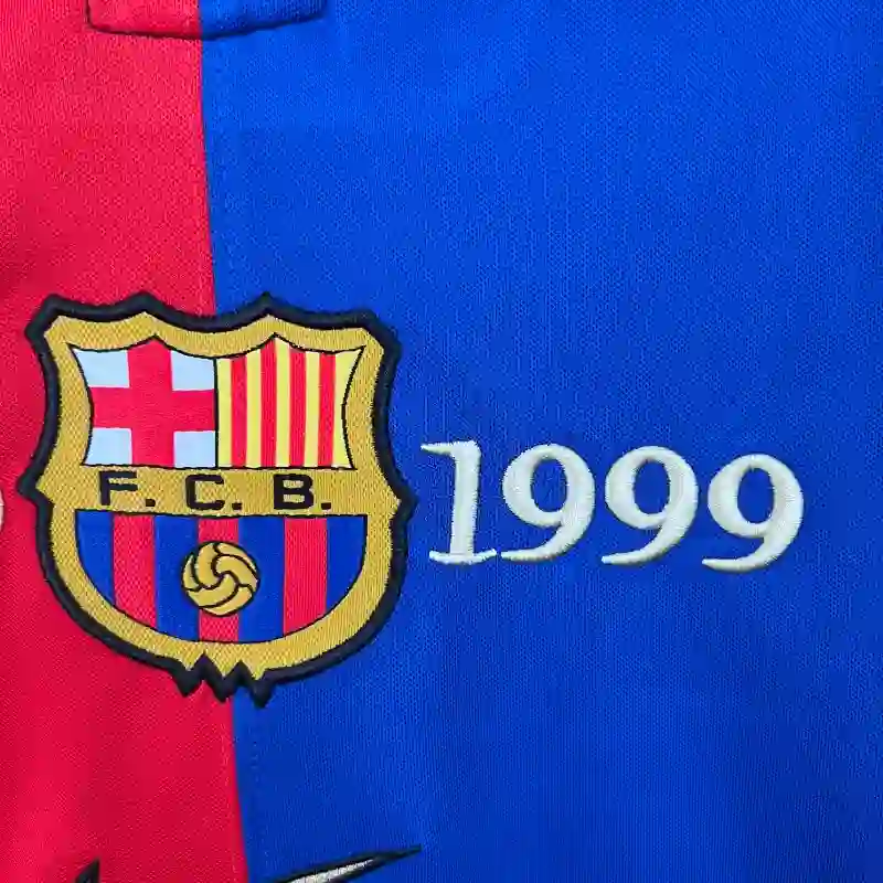 Barcelona Long Sleeve Parana 100th Anniversary Soccer retro kit - 图片 2