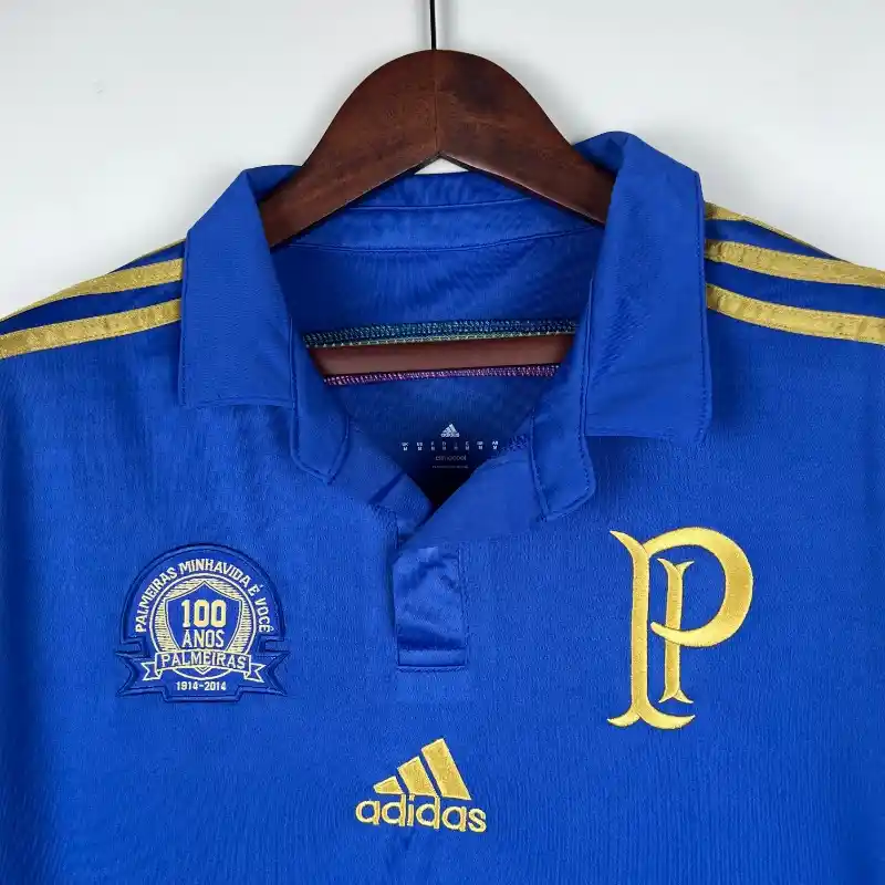 2014-2015 Palmeiras Blue Soccer retro kit - 图片 5