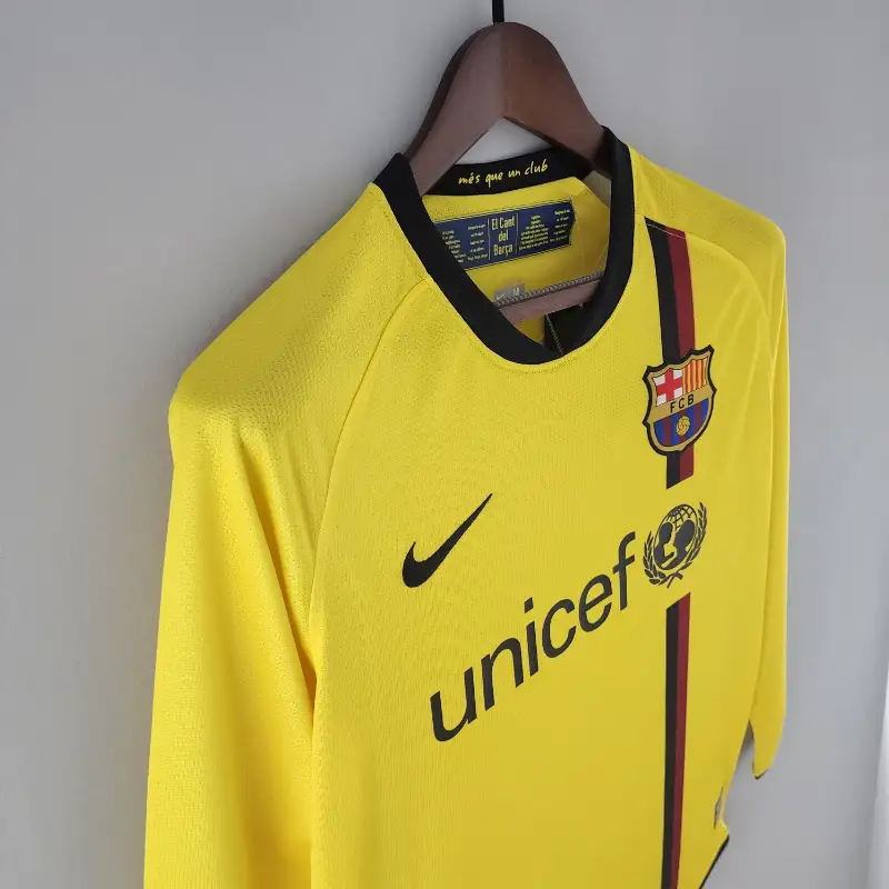 2008-2009 Long Sleeve Barcelona Jersey retro kit - 图片 5