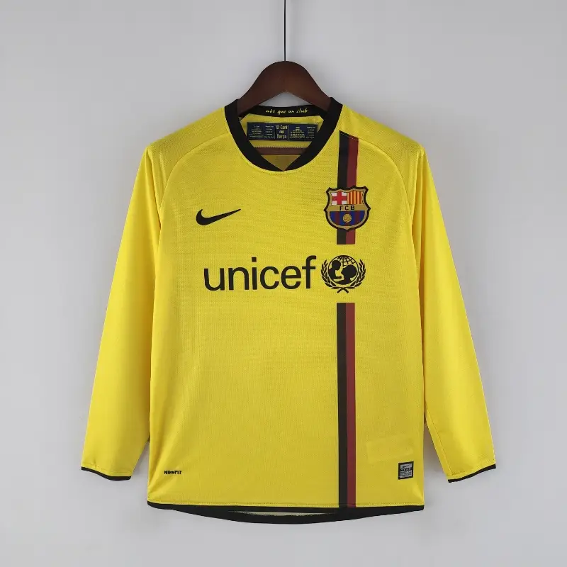 2008-2009 Long Sleeve Barcelona Jersey retro kit