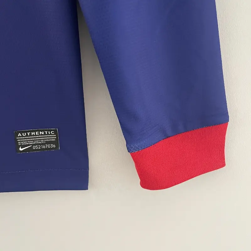 2012-2013 Long Sleeve Barcelona Jersey retro kit - 图片 6