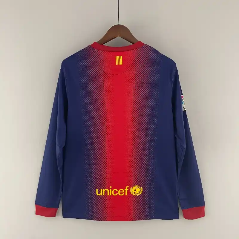2012-2013 Long Sleeve Barcelona Jersey retro kit - 图片 2