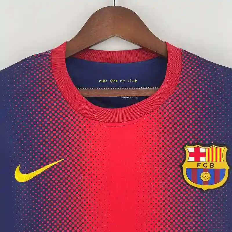 2012-2013 Long Sleeve Barcelona Jersey retro kit - 图片 3