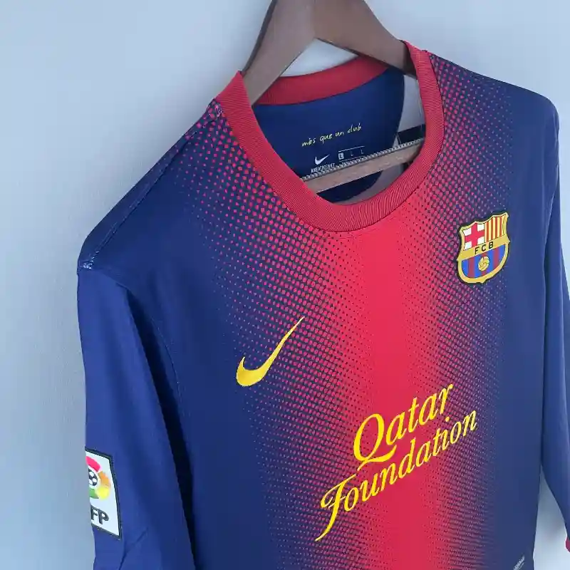 2012-2013 Long Sleeve Barcelona Jersey retro kit - 图片 5
