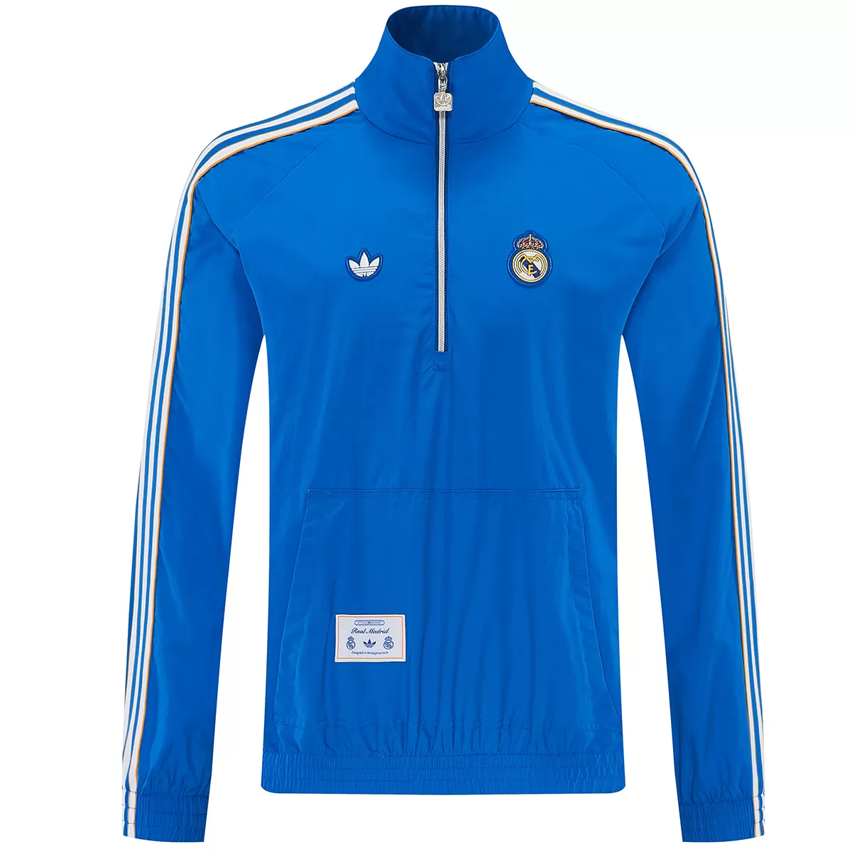 Real Madrid 1/2 Zipper Windbreaker Jacket Blue 2026/27