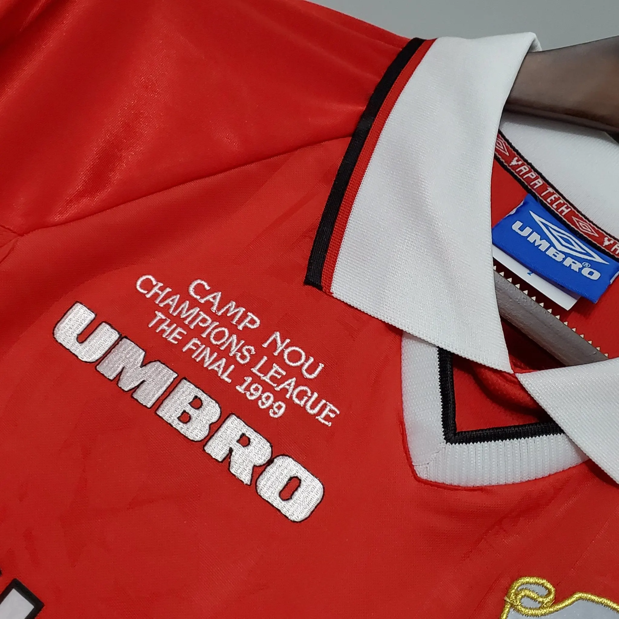 1999-2000 Man United Home retro kit- Long sleeves - 图片 6