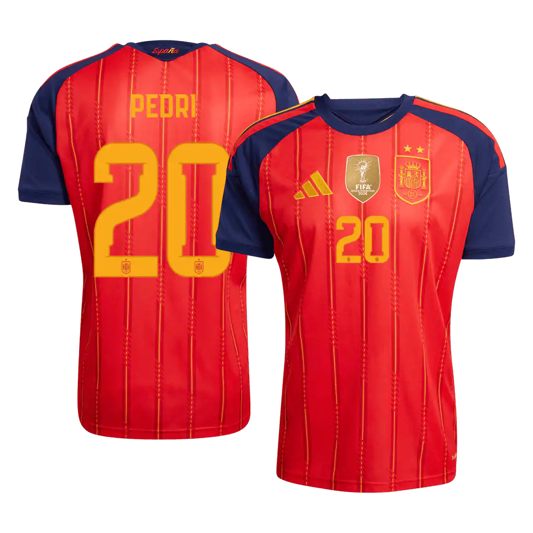 PEDRI #20 Spain Home Winners 2 Star Jersey 2026