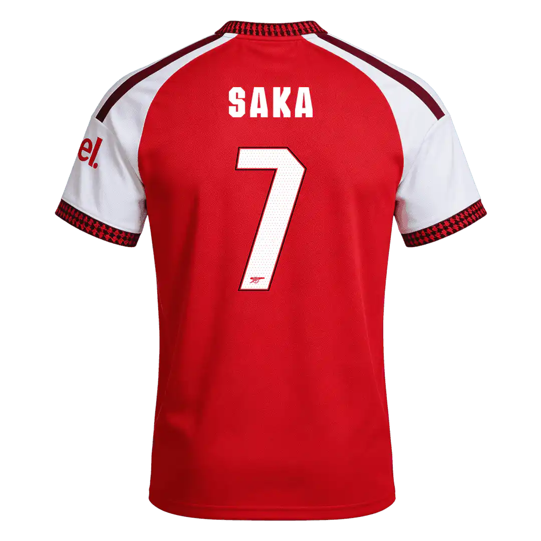 SAKA #7 Arsenal Home Jersey 2026/27 – UCL Font