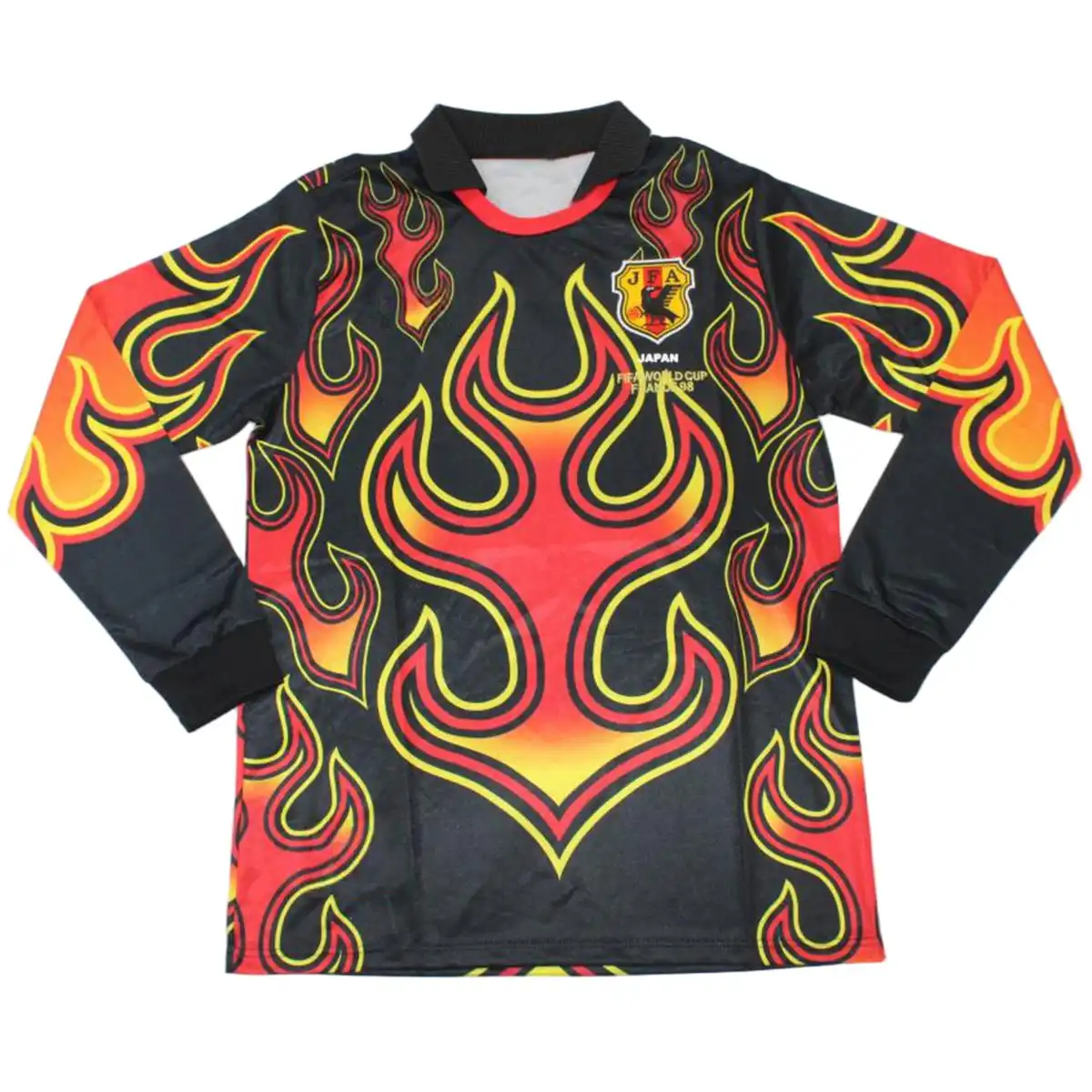 Retro Japan Goalkeeper Long Sleeve Jersey Orange World Cup 1998