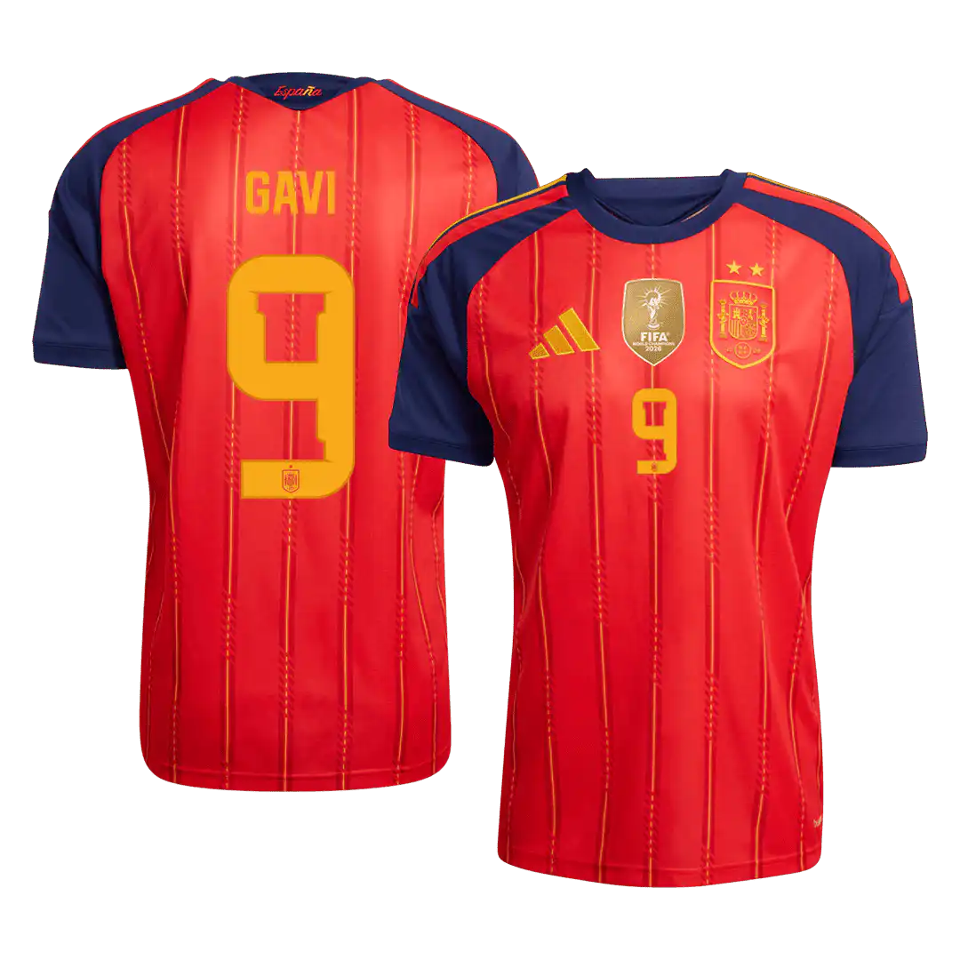 GAVI #9 Spain Home Winners 2 Star Jersey 2026