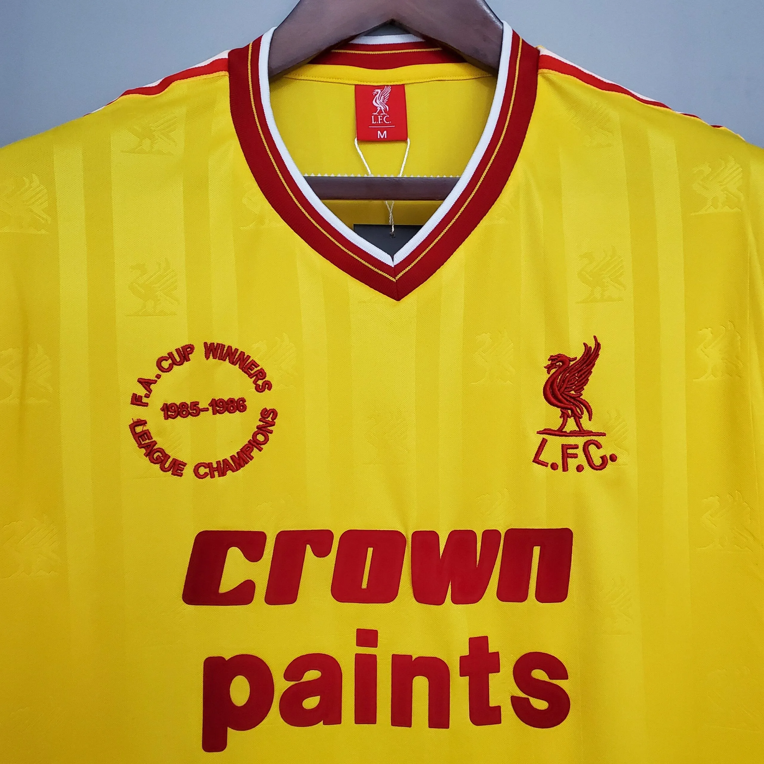 1985-1986 Liverpool Yellow away kit - 图片 2