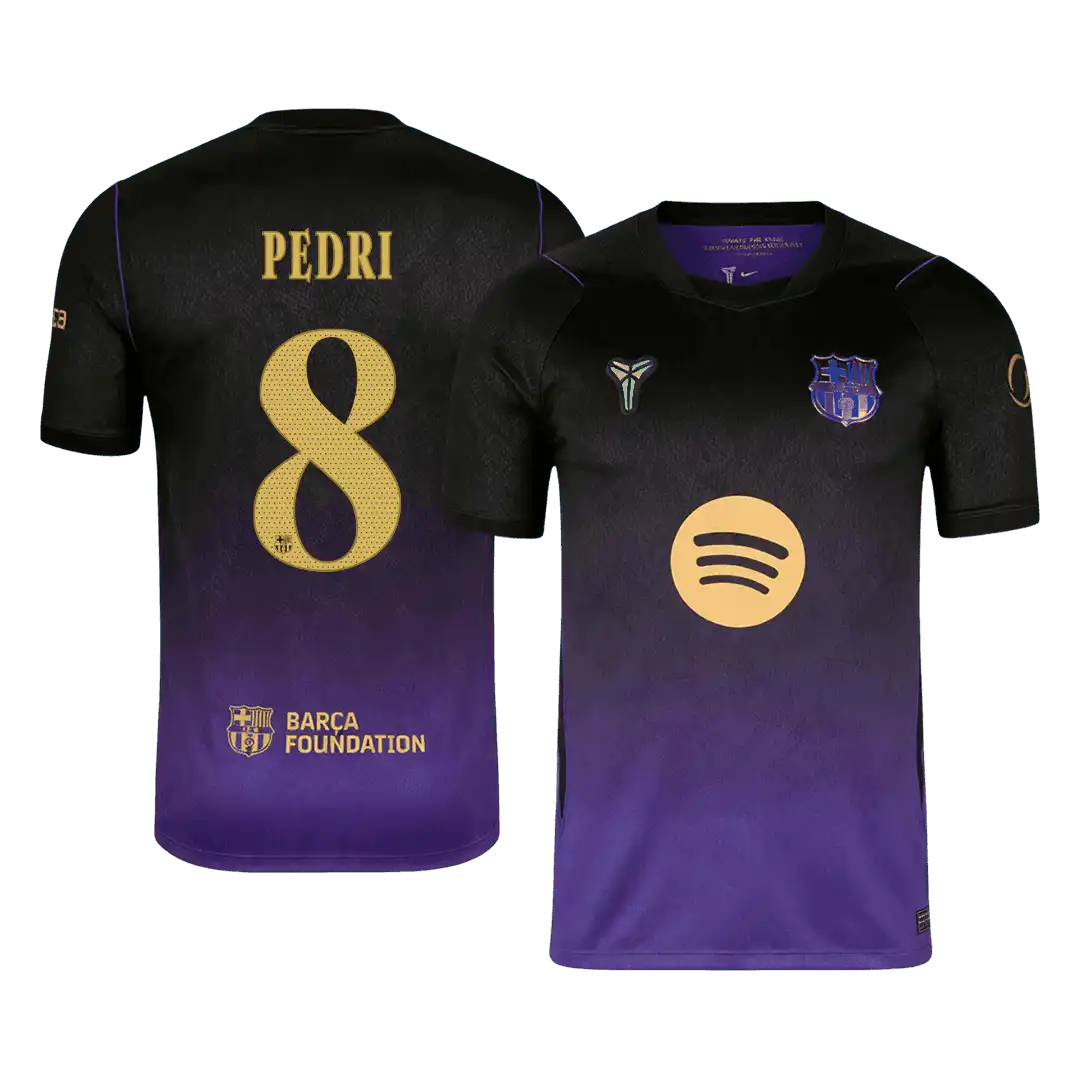 PEDRI #8 Barcelona Away Jersey 2026/27 – UCL Font