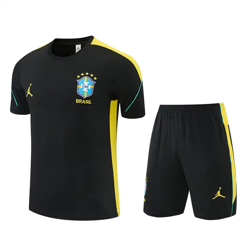 Brazil Tiro 2026 Competition Training(Top+shorts) Black with yellow