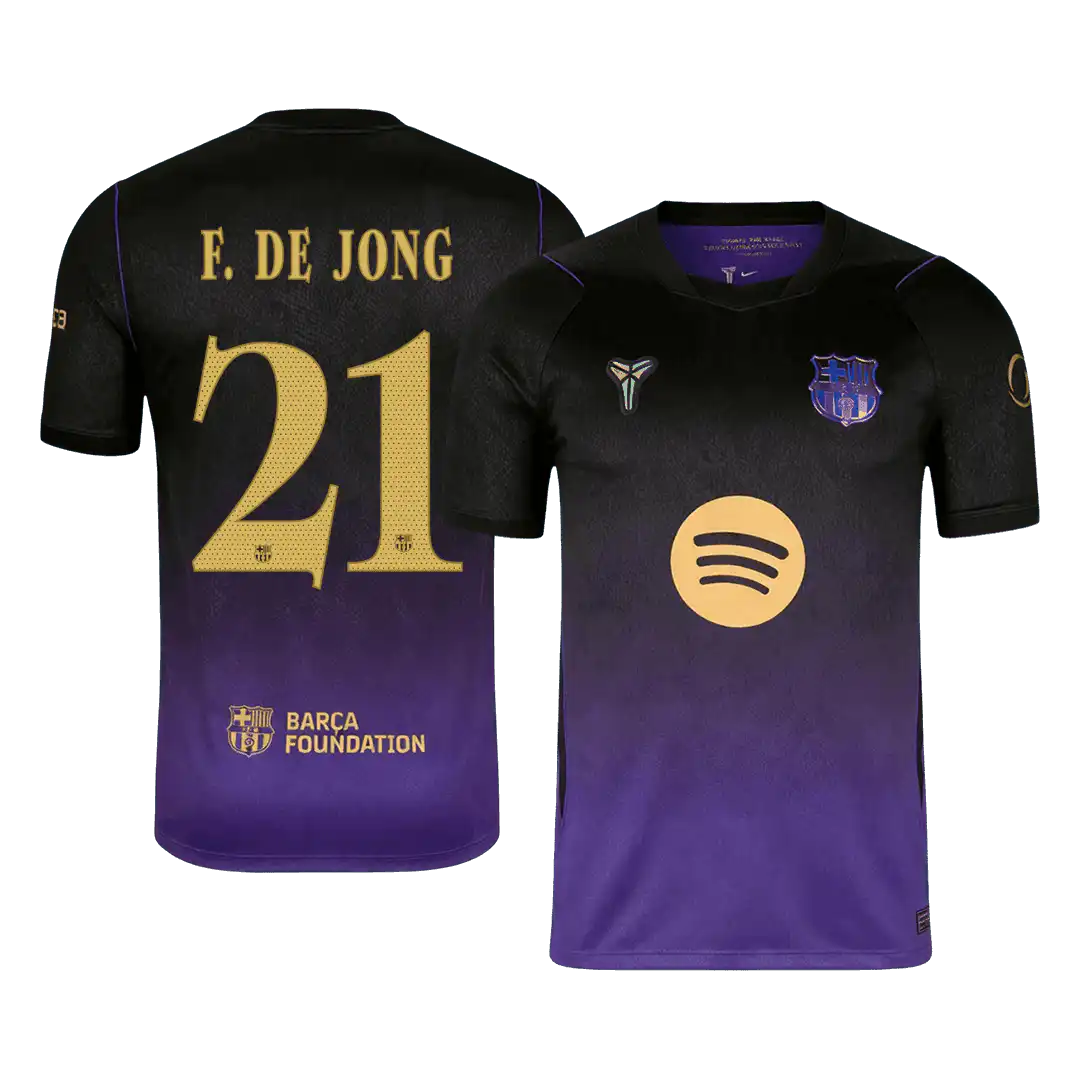 F. DE JONG #21 Barcelona Away Jersey 2026/27 – UCL Font